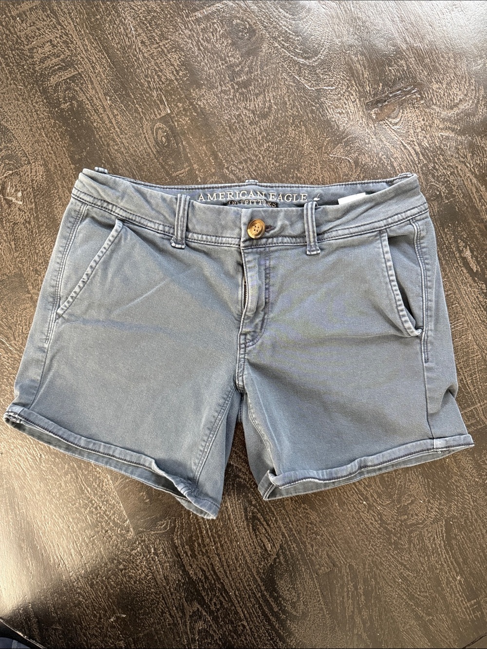 American Eagle Outfitters Women’s Slate Blue Chino Shorts